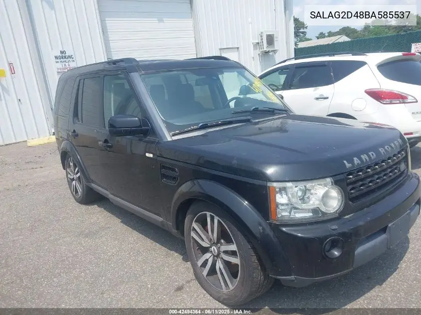 2011 Land Rover Lr4 VIN: SALAG2D48BA585537 Lot: 42494364