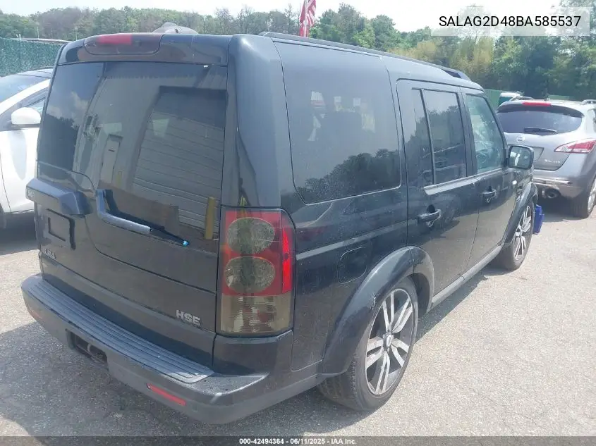 2011 Land Rover Lr4 VIN: SALAG2D48BA585537 Lot: 42494364