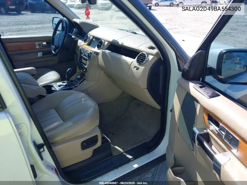2011 Land Rover Lr4 VIN: SALAG2D49BA554300 Lot: 42548567