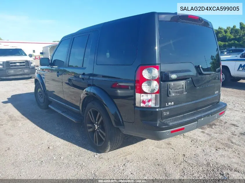 2012 Land Rover Lr4 VIN: SALAG2D4XCA599005 Lot: 42583078