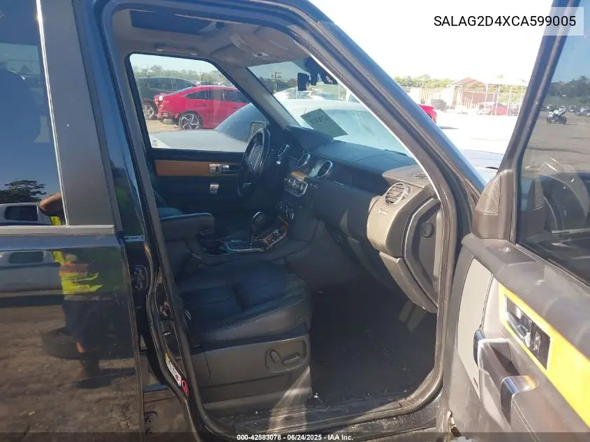 2012 Land Rover Lr4 VIN: SALAG2D4XCA599005 Lot: 42583078