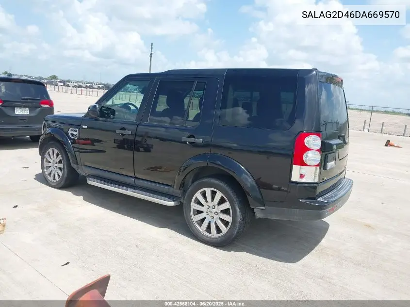 2013 Land Rover Lr4 VIN: SALAG2D46DA669570 Lot: 42568104