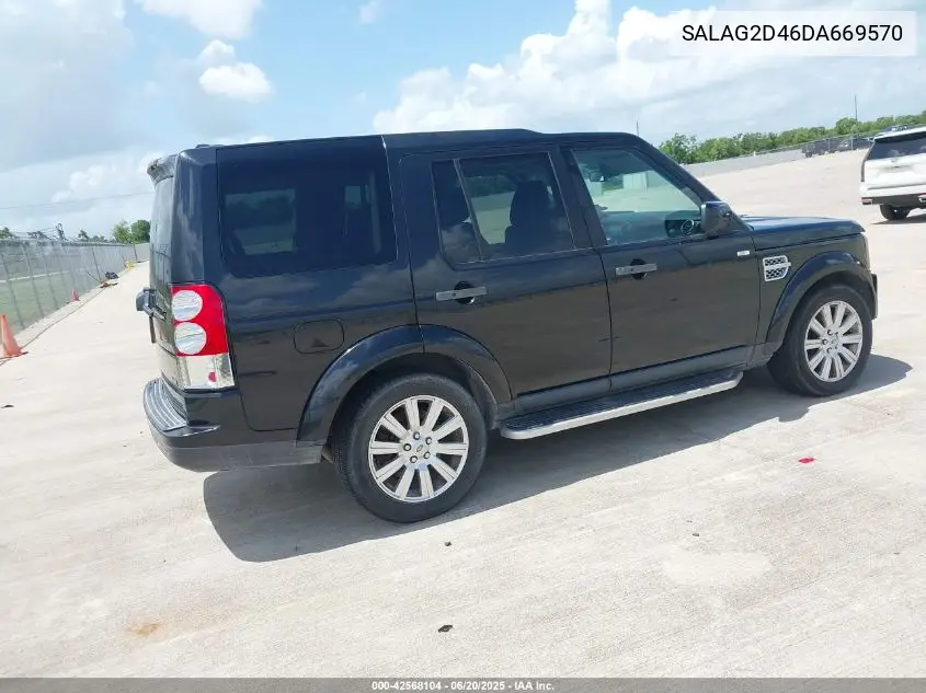 2013 Land Rover Lr4 VIN: SALAG2D46DA669570 Lot: 42568104