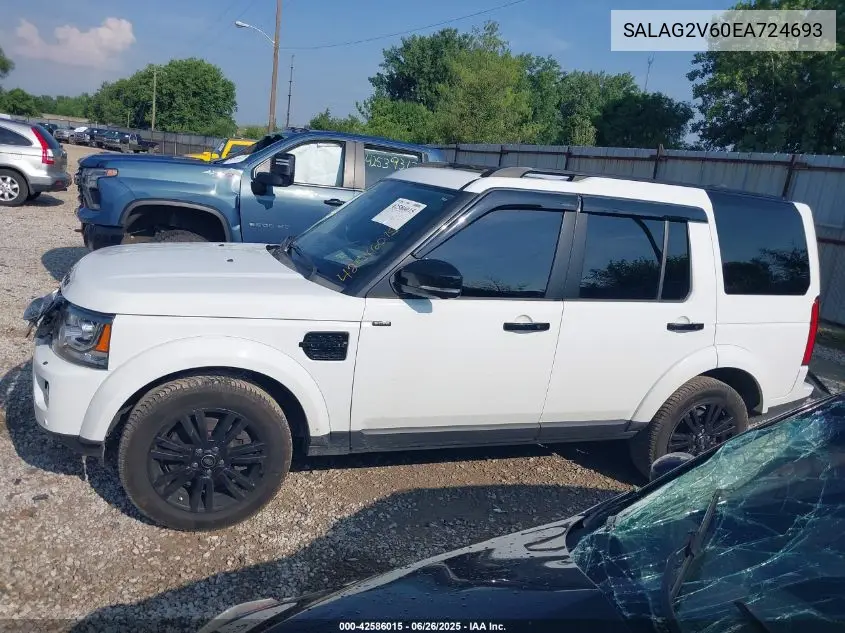 2014 Land Rover Lr4 VIN: SALAG2V60EA724693 Lot: 42586015