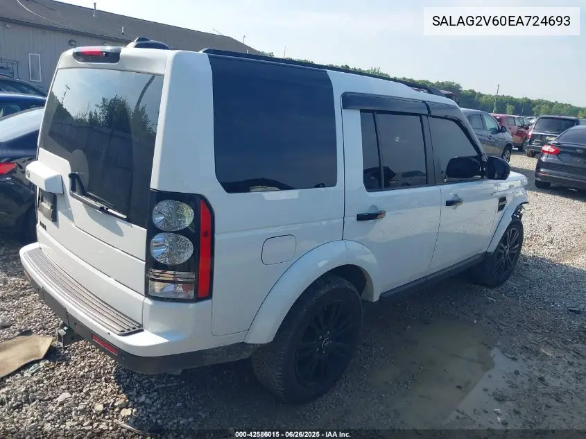 2014 Land Rover Lr4 VIN: SALAG2V60EA724693 Lot: 42586015