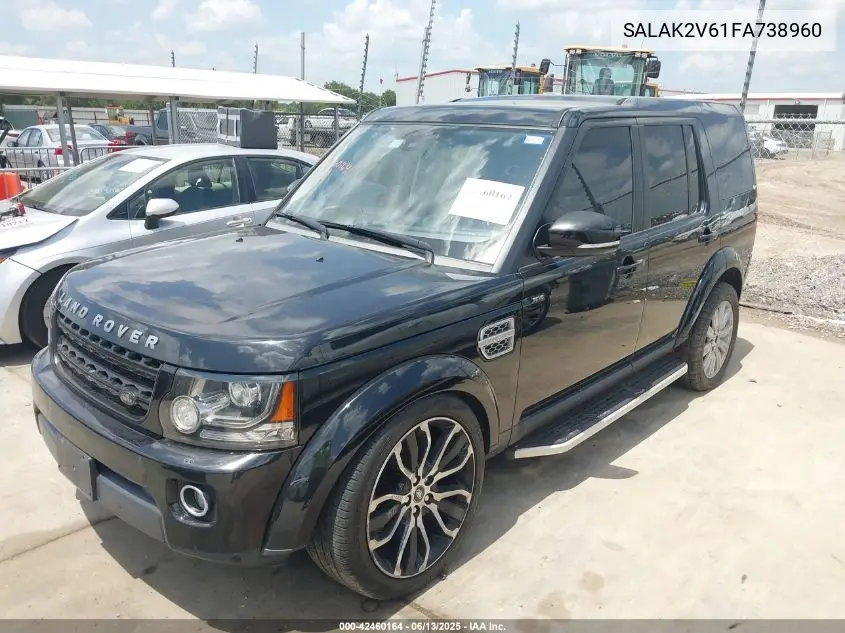2015 Land Rover Lr4 VIN: SALAK2V61FA738960 Lot: 42460164