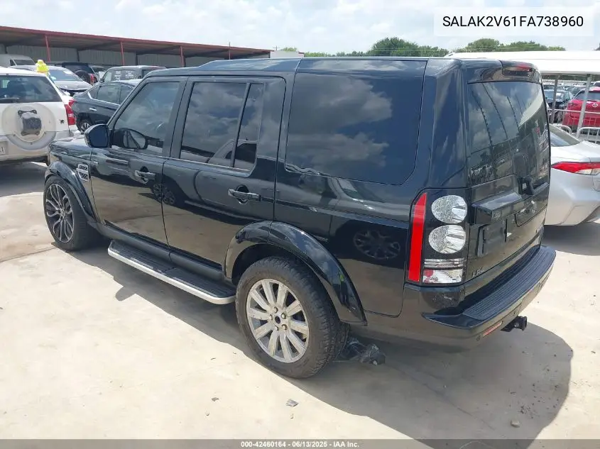2015 Land Rover Lr4 VIN: SALAK2V61FA738960 Lot: 42460164
