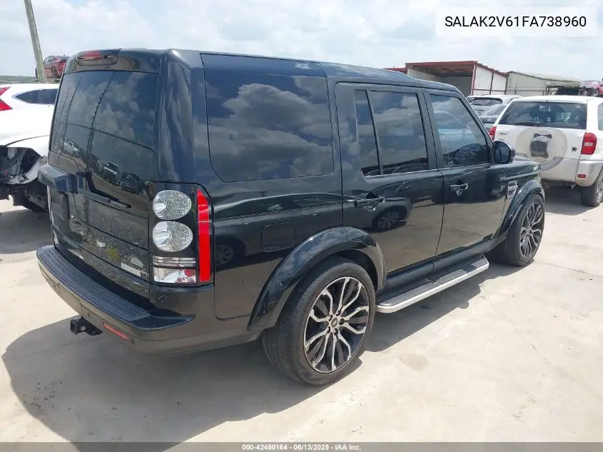 2015 Land Rover Lr4 VIN: SALAK2V61FA738960 Lot: 42460164