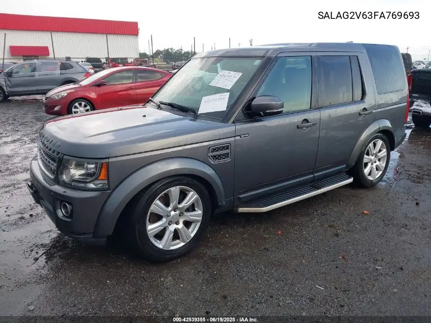 2015 Land Rover Lr4 VIN: SALAG2V63FA769693 Lot: 42539355