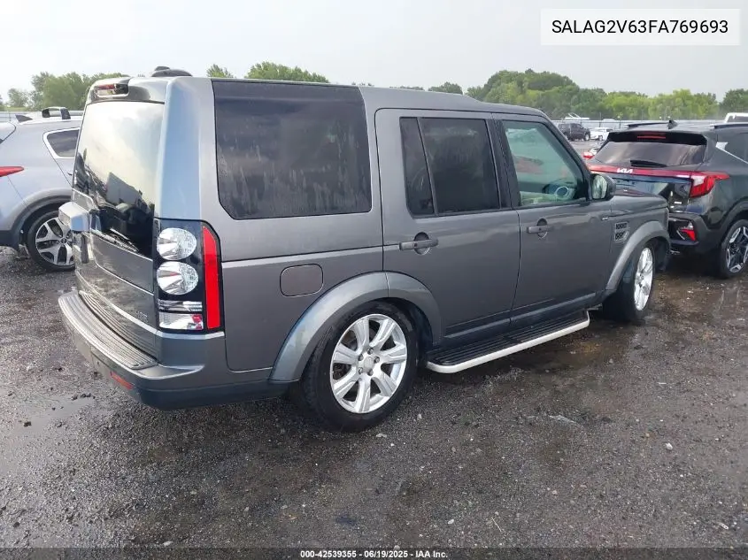 2015 Land Rover Lr4 VIN: SALAG2V63FA769693 Lot: 42539355