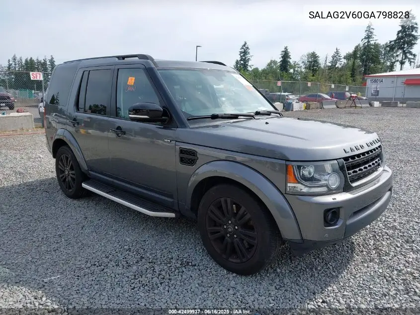 2016 Land Rover Lr4 VIN: SALAG2V60GA798828 Lot: 42499937
