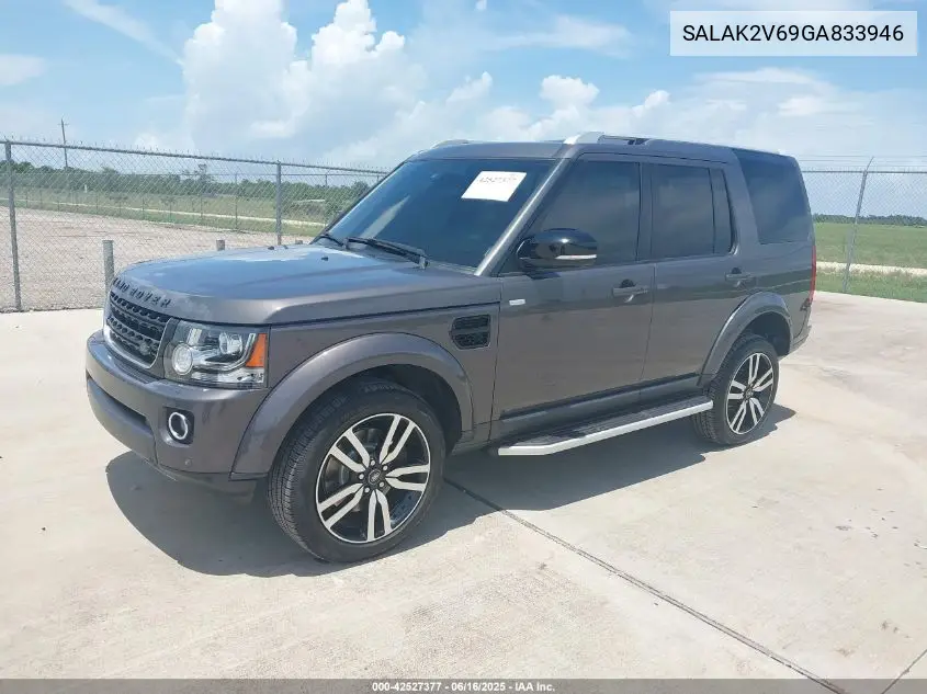2016 Land Rover Lr4 VIN: SALAK2V69GA833946 Lot: 42527377