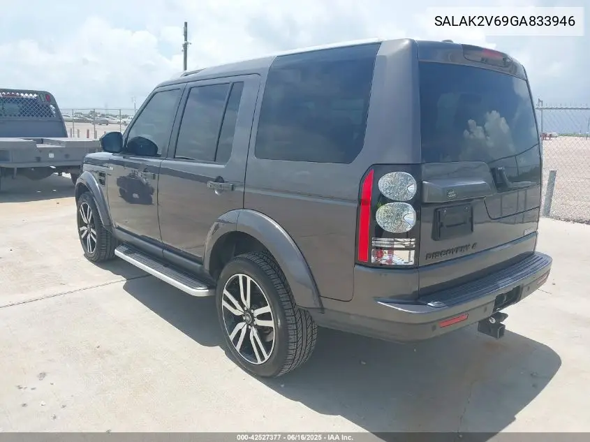 2016 Land Rover Lr4 VIN: SALAK2V69GA833946 Lot: 42527377
