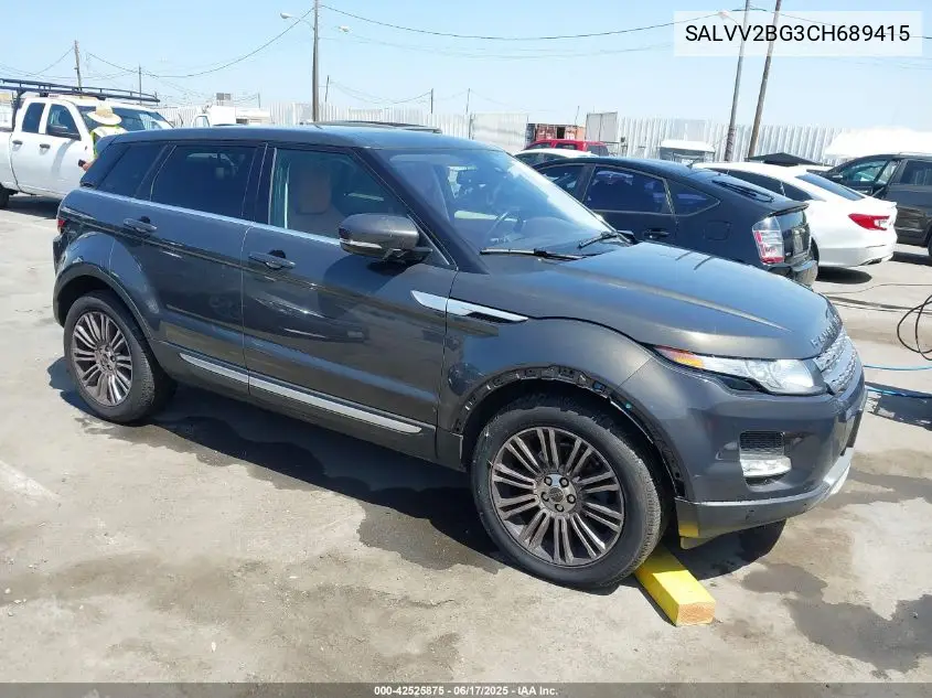 2012 Land Rover Range Rover Evoque Pure Plus VIN: SALVV2BG3CH689415 Lot: 42525875