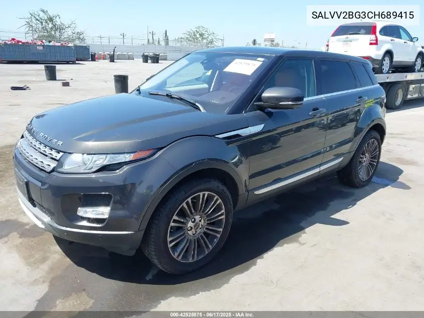2012 Land Rover Range Rover Evoque Pure Plus VIN: SALVV2BG3CH689415 Lot: 42525875