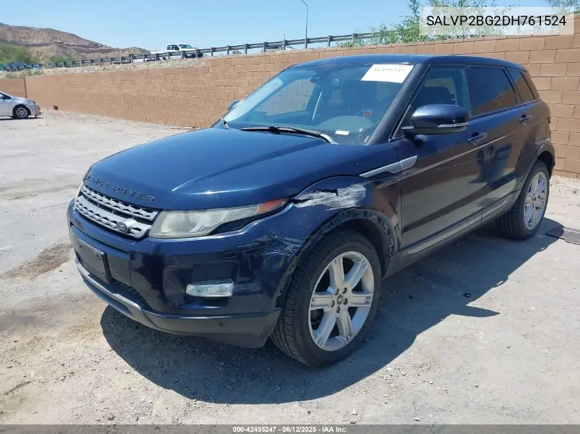 2013 Land Rover Range Rover Evoque Pure VIN: SALVP2BG2DH761524 Lot: 42455247