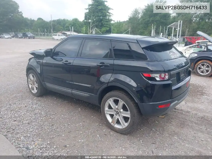 2013 Land Rover Range Rover Evoque Pure Plus VIN: SALVP2BGSDH716433 Lot: 42486125