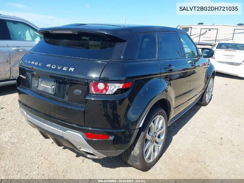 2013 Land Rover Range Rover Evoque Pure VIN: SALVT2BG2DH721035 Lot: 42552664