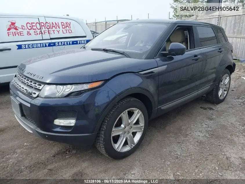 2014 Land Rover Range Rover Evoque Pure Plus VIN: SALVP2BG4EH905642 Lot: 12328106