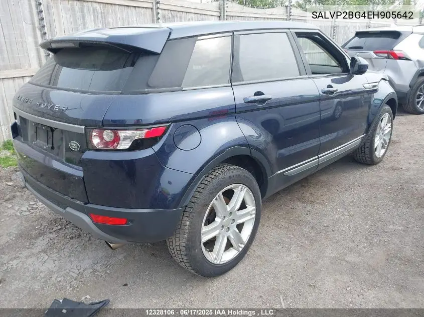 2014 Land Rover Range Rover Evoque Pure Plus VIN: SALVP2BG4EH905642 Lot: 12328106
