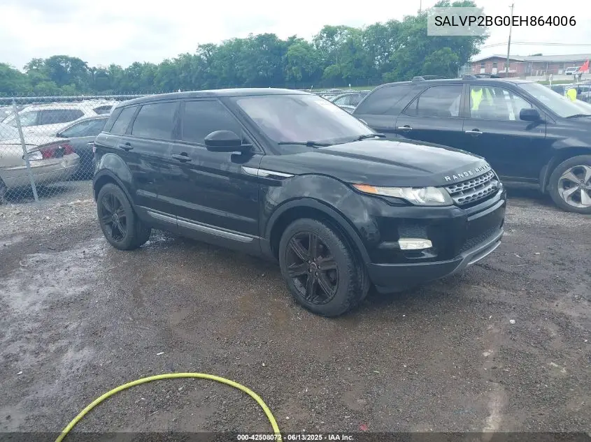 2014 Land Rover Range Rover Evoque Pure VIN: SALVP2BG0EH864006 Lot: 42508072