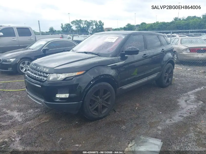 2014 Land Rover Range Rover Evoque Pure VIN: SALVP2BG0EH864006 Lot: 42508072