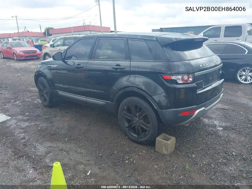 2014 Land Rover Range Rover Evoque Pure VIN: SALVP2BG0EH864006 Lot: 42508072