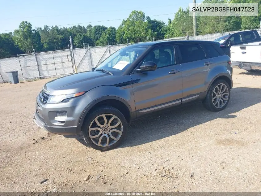 2015 Land Rover Range Rover Evoque Pure VIN: SALVP2BG8FH047528 Lot: 42466907