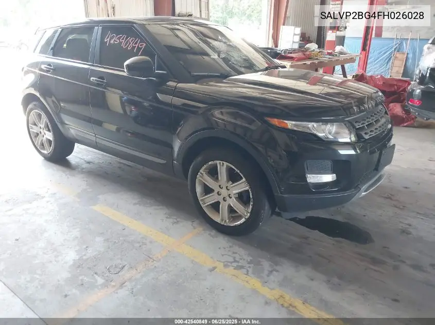 2015 Land Rover Range Rover Evoque Pure VIN: SALVP2BG4FH026028 Lot: 42540849