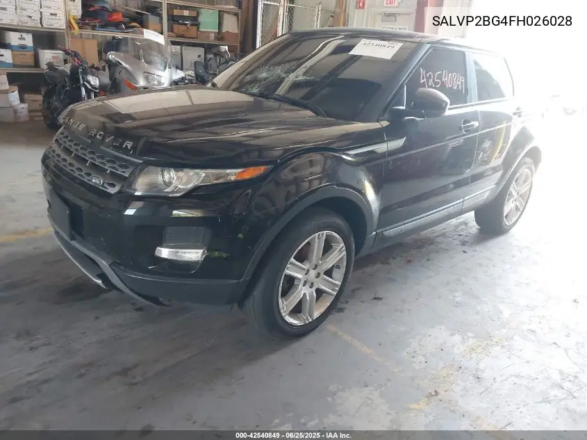 2015 Land Rover Range Rover Evoque Pure VIN: SALVP2BG4FH026028 Lot: 42540849