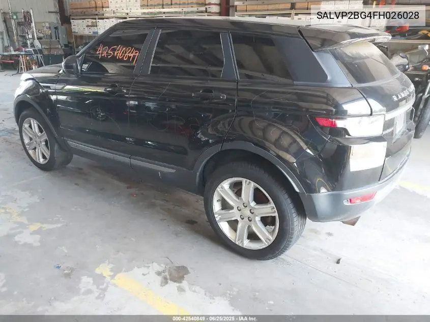 2015 Land Rover Range Rover Evoque Pure VIN: SALVP2BG4FH026028 Lot: 42540849