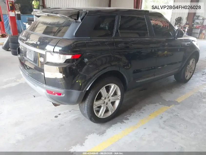 2015 Land Rover Range Rover Evoque Pure VIN: SALVP2BG4FH026028 Lot: 42540849