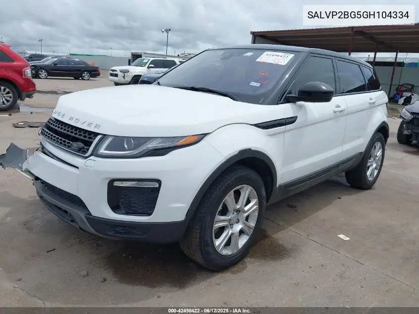 2016 Land Rover Range Rover Evoque Se/Se Premium VIN: SALVP2BG5GH104334 Lot: 42498422
