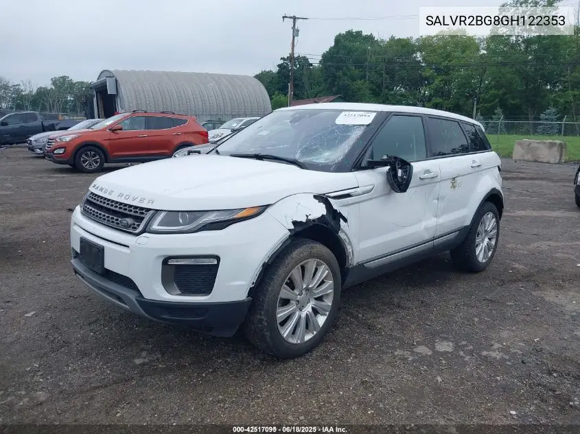 2016 Land Rover Range Rover Evoque Hse VIN: SALVR2BG8GH122353 Lot: 42517095