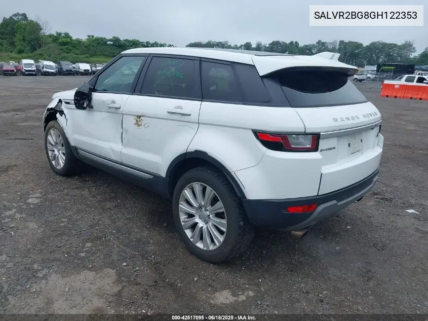 2016 Land Rover Range Rover Evoque Hse VIN: SALVR2BG8GH122353 Lot: 42517095
