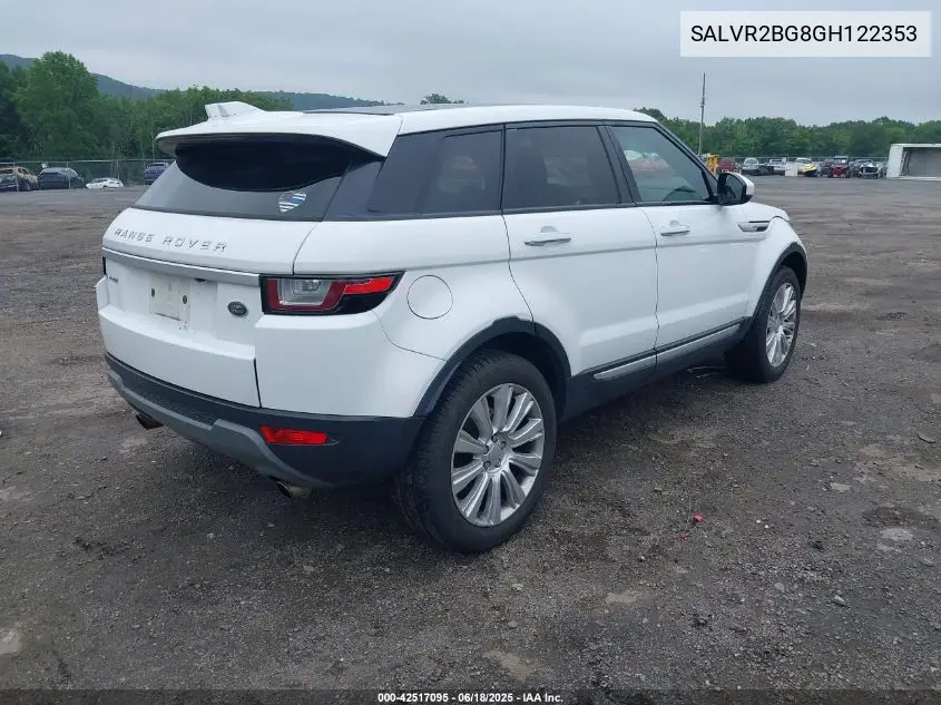 2016 Land Rover Range Rover Evoque Hse VIN: SALVR2BG8GH122353 Lot: 42517095
