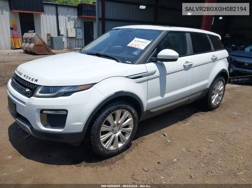 2016 Land Rover Range Rover Evoque Hse VIN: SALVR2BGXGH082194 Lot: 42553825