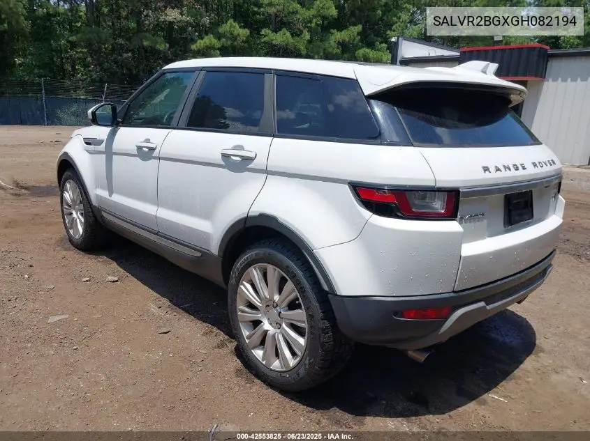 2016 Land Rover Range Rover Evoque Hse VIN: SALVR2BGXGH082194 Lot: 42553825