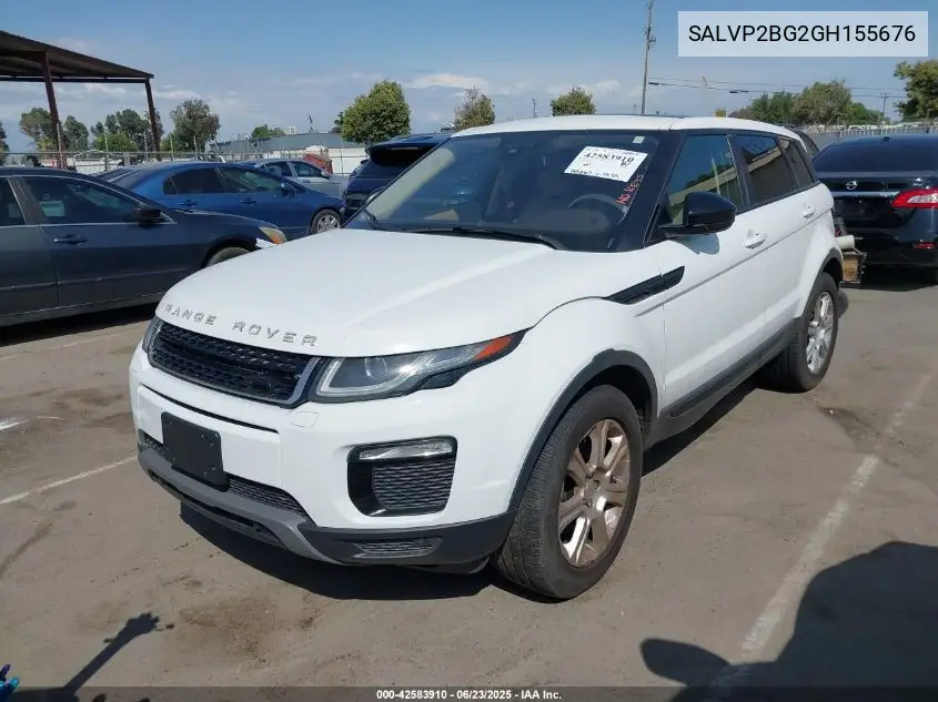 2016 Land Rover Range Rover Evoque Se/Se Premium VIN: SALVP2BG2GH155676 Lot: 42583910