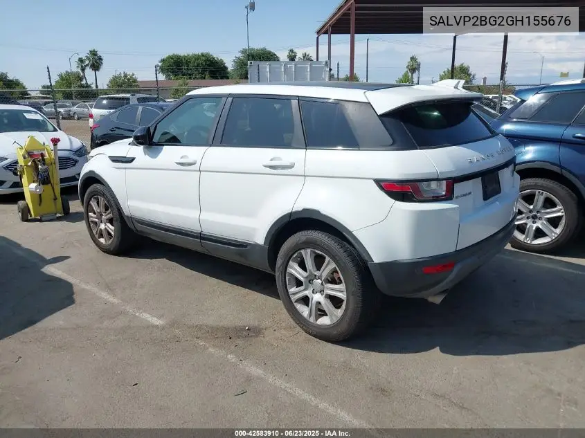 2016 Land Rover Range Rover Evoque Se/Se Premium VIN: SALVP2BG2GH155676 Lot: 42583910