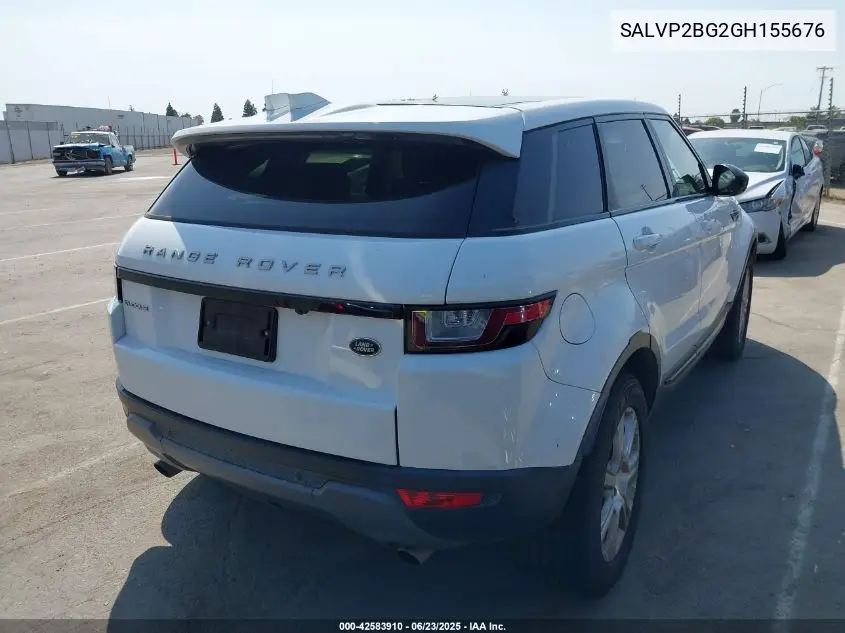 2016 Land Rover Range Rover Evoque Se/Se Premium VIN: SALVP2BG2GH155676 Lot: 42583910