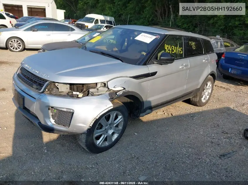 2017 Land Rover Range Rover Evoque Se/Se Premium VIN: SALVP2BG5HH192660 Lot: 42431145