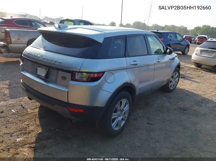 2017 Land Rover Range Rover Evoque Se/Se Premium VIN: SALVP2BG5HH192660 Lot: 42431145
