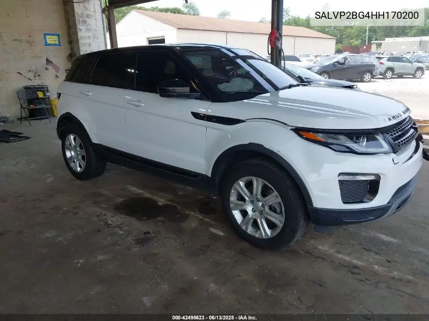 2017 Land Rover Range Rover Evoque Se/Se Premium VIN: SALVP2BG4HH170200 Lot: 42495623