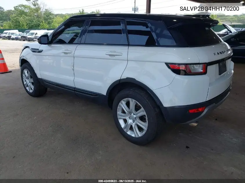 2017 Land Rover Range Rover Evoque Se/Se Premium VIN: SALVP2BG4HH170200 Lot: 42495623