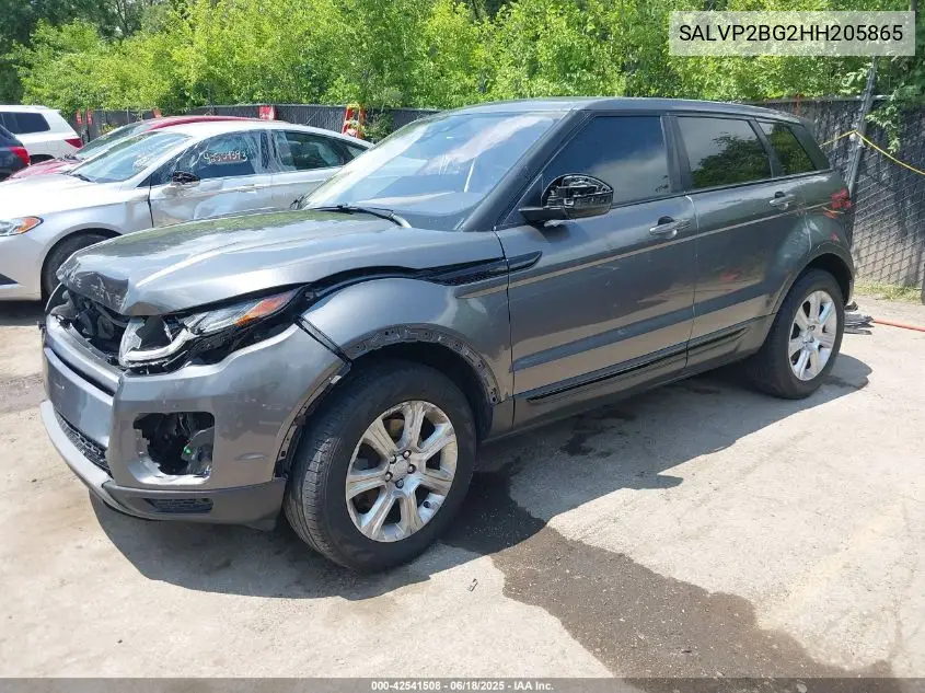 2017 Land Rover Range Rover Evoque Se VIN: SALVP2BG2HH205865 Lot: 42541508