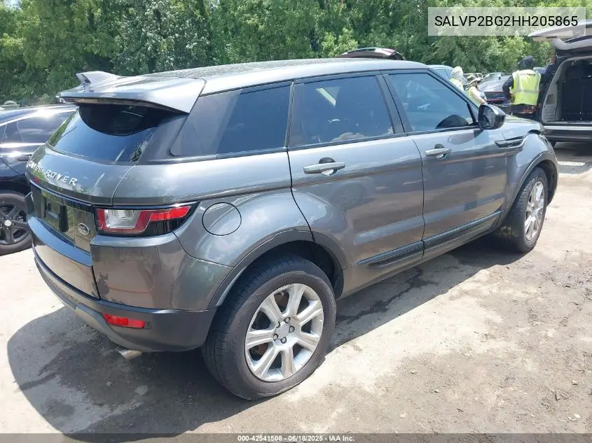 2017 Land Rover Range Rover Evoque Se VIN: SALVP2BG2HH205865 Lot: 42541508