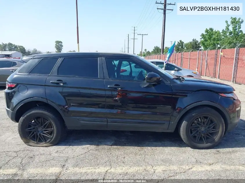 2017 Land Rover Range Rover Evoque Se/Se Premium VIN: SALVP2BGXHH181430 Lot: 42564938