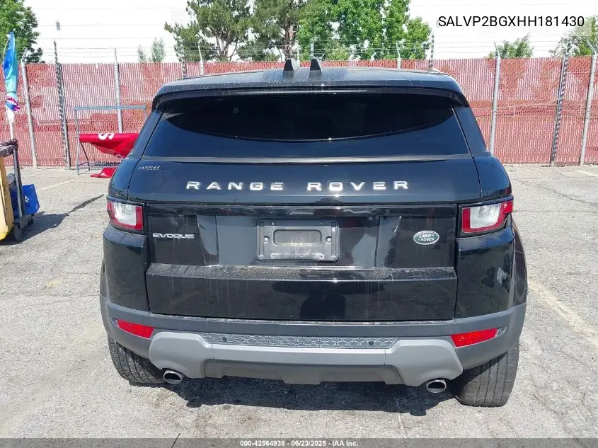 2017 Land Rover Range Rover Evoque Se/Se Premium VIN: SALVP2BGXHH181430 Lot: 42564938