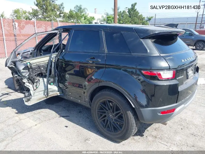 2017 Land Rover Range Rover Evoque Se/Se Premium VIN: SALVP2BGXHH181430 Lot: 42564938